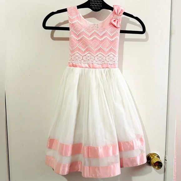 Jona Michelle Dresses | Jona Michelle Girls Dress | Color: Pink/White | Size: 5G | Shoplandy's Closet